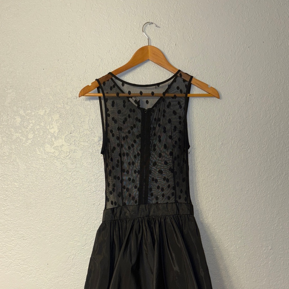 bebe Black Polka Dot Mini Dress